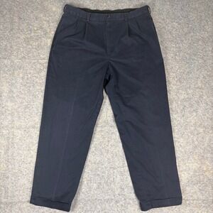 Brooks Brothers 346 Advantage Chino Elliot Navy Blue Pleated Dress Pants 38x32